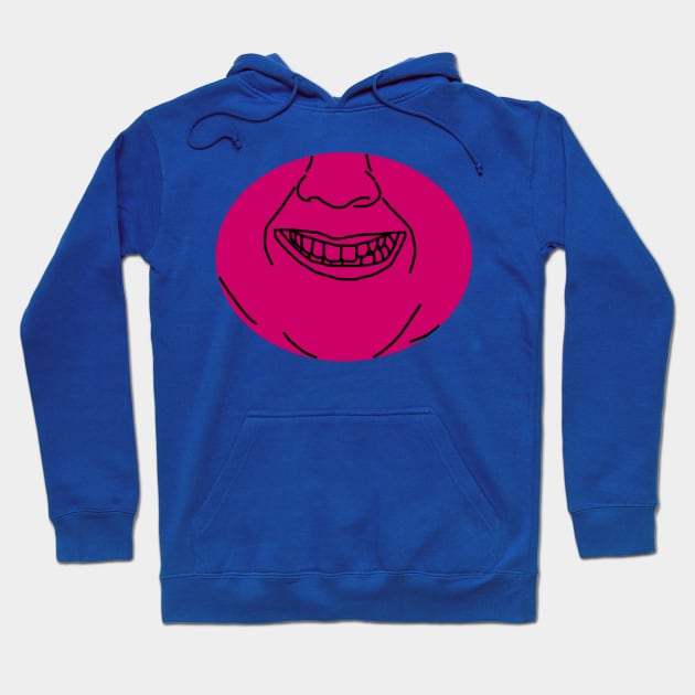 Funny Smile Lady Line Art Hoodie by ellenhenryart